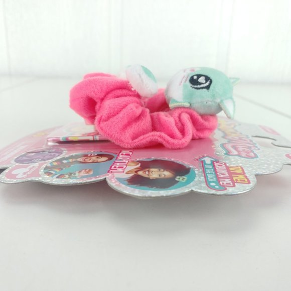 Scrunchmiez Series 1 Prim Green Cat Pink Scrunchie Transforms From Scrunchie int - Picture 4 of 5